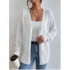 Hollow-out long-sleeve cardigan knit sweater top 7